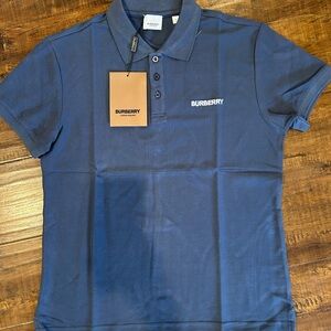 Burberry Navy Blue Polo Shirt